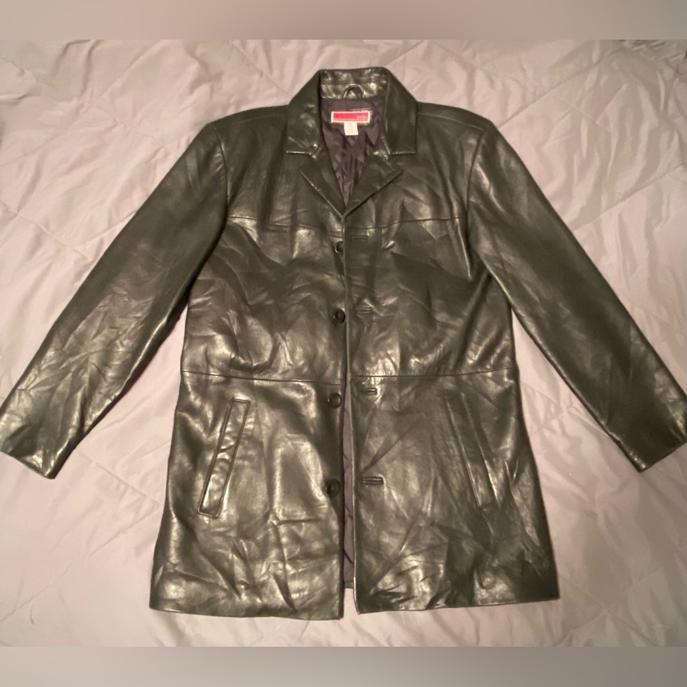 Merona Leather Jacket - Picture 2 of 13